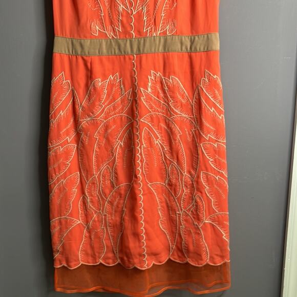 Ryu Orange Sleeveless With Leaf Embroidery Size Small - Picture 5 of 10